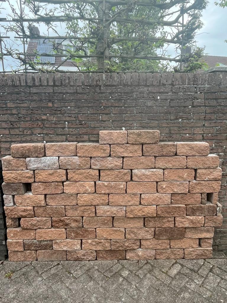 Terracotta stenen - gratis op te halen, Doe-het-zelf en Verbouw, Metselstenen, Ophalen, Zo goed als nieuw, Bakstenen