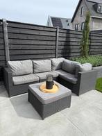Loungeset antraciet, Ophalen, 4 zitplaatsen, Kunststof, Gebruikt