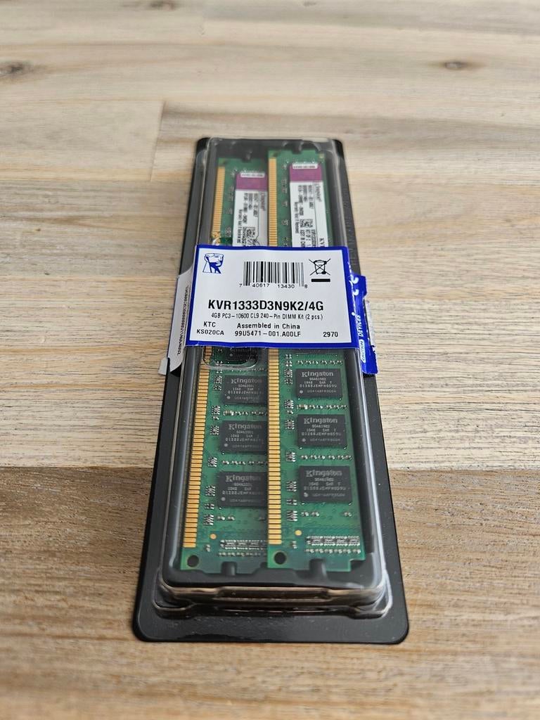 Kingston 8GB DDR3 Low Profile Geheugen (2x4GB), Computers en Software, RAM geheugen, 8 GB, DDR3, Ophalen of Verzenden, Zo goed als nieuw