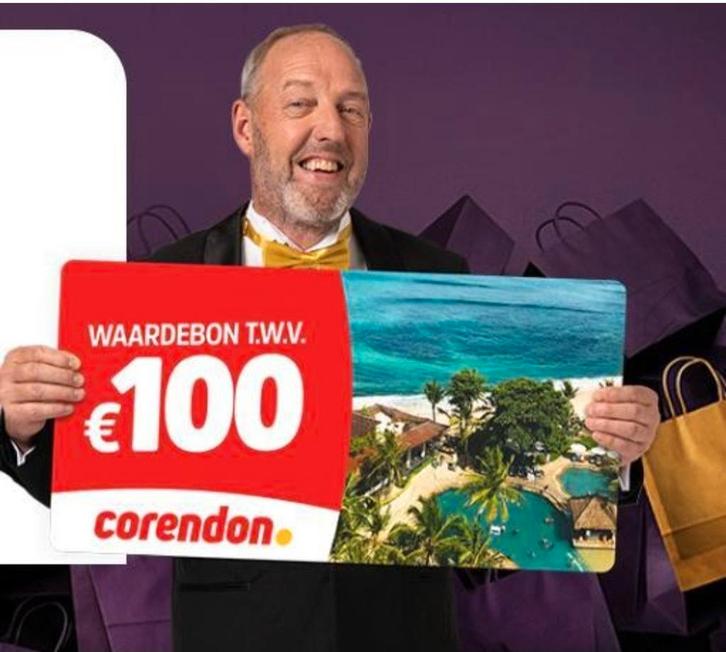 Tk. Corendon kortingsvoucher twv €100,- nu voor maar € 14,95, Tickets en Kaartjes, Kortingen en Cadeaubonnen