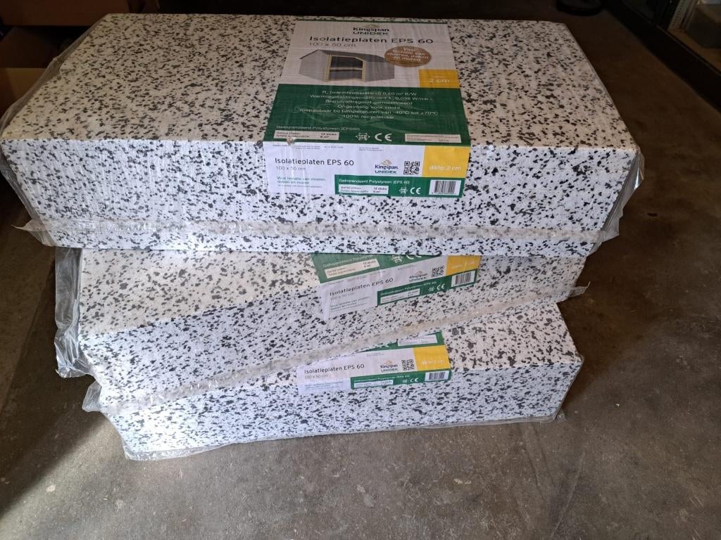 Te koop isolatie, Doe-het-zelf en Verbouw, Isolatie en Afdichting, Dakisolatie, Nieuw, 15 m² of meer, Piepschuim (Tempex)