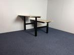 2 x Bench zit/sta bureau Voortman - 160 x 170 cm., Huis en Inrichting, Bureaus, Ophalen, In hoogte verstelbaar, Gebruikt, Stabureau