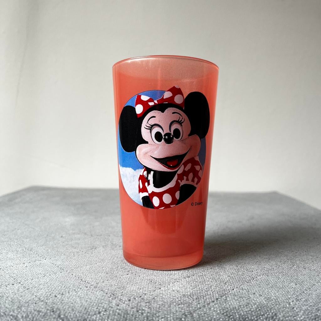 Minnie Mouse – Disney Esso glas (vintage 90s), Verzenden, Mickey Mouse, Zo goed als nieuw, Servies