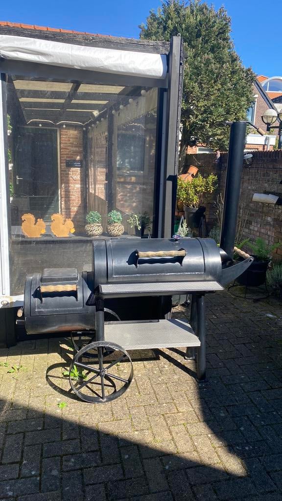 grote offset smoker rookoven barbecue roker rookoven, Tuin en Terras, Ophalen, Gebruikt
