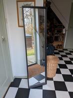 Mooie stevige passpiegel zwarte rand, Ophalen, Zo goed als nieuw, Rechthoekig