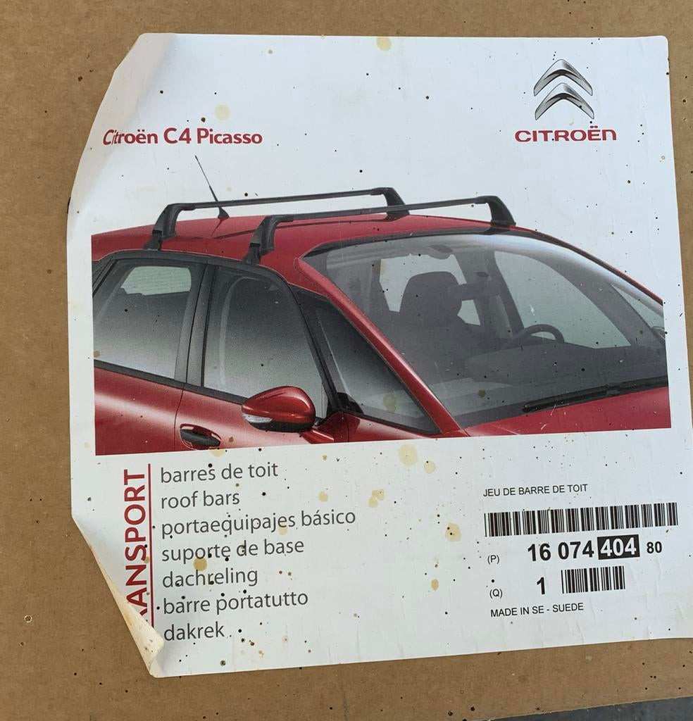 Citroën C4 Picasso dakdragers - zo goed als nieuw in doos, Ophalen of Verzenden, Zo goed als nieuw