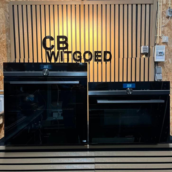 Siemens IQ700 blacksteel set combi oven en solo oven WIFI, Witgoed en Apparatuur, Ovens, Refurbished, Inbouw, Oven met grill, 45 tot 60 cm