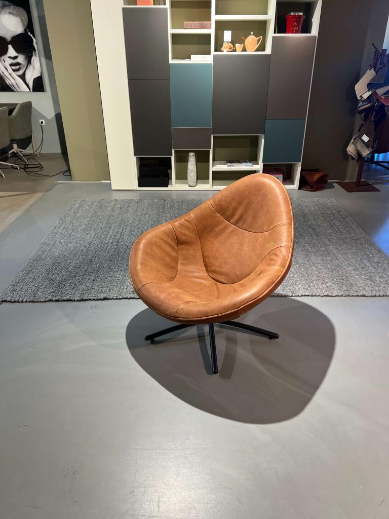 !Nieuw! - label - Hidde - leder Skora cognac - draaifauteuil, Ophalen, Info@label.nl, Nieuw, Label