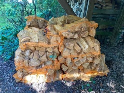 Droog Haardhout/Brandhout in handige grote netzakken, Minder dan 3 m³, Ophalen, Eikenhout, Blokken