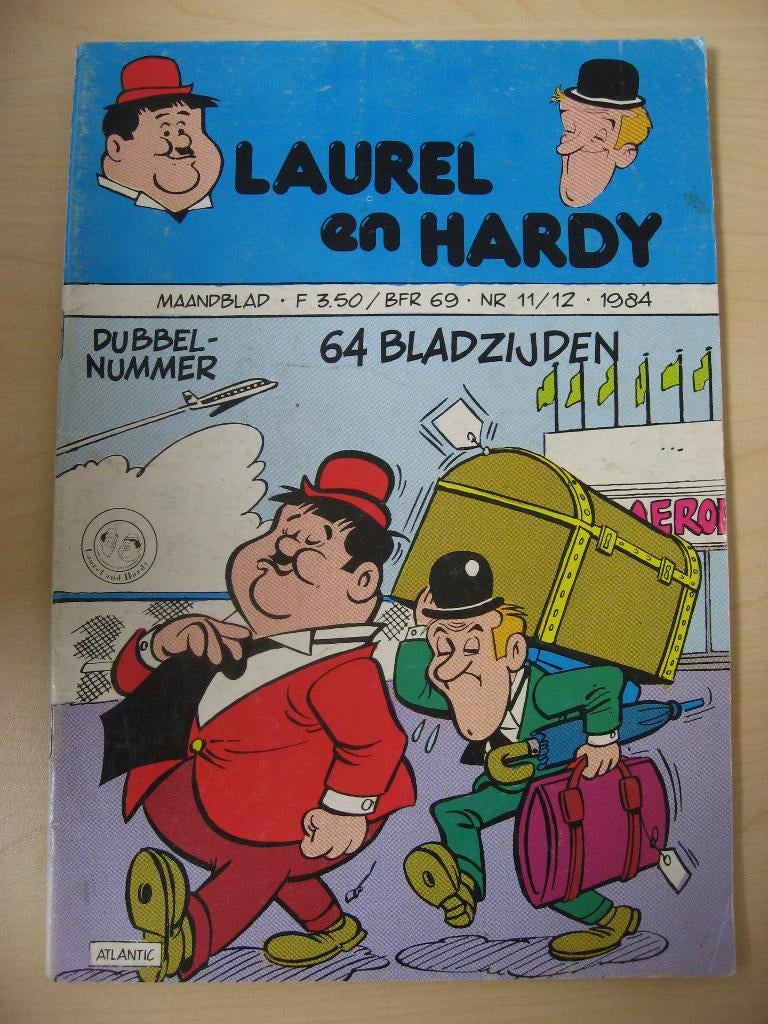 Laurel en Hardy. 10X, Eén stripboek, Ophalen of Verzenden, Gelezen