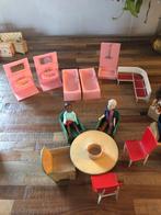 Grote set vintage poppenhuis meubels en poppen, Ophalen of Verzenden, Gebruikt, Toebehoren