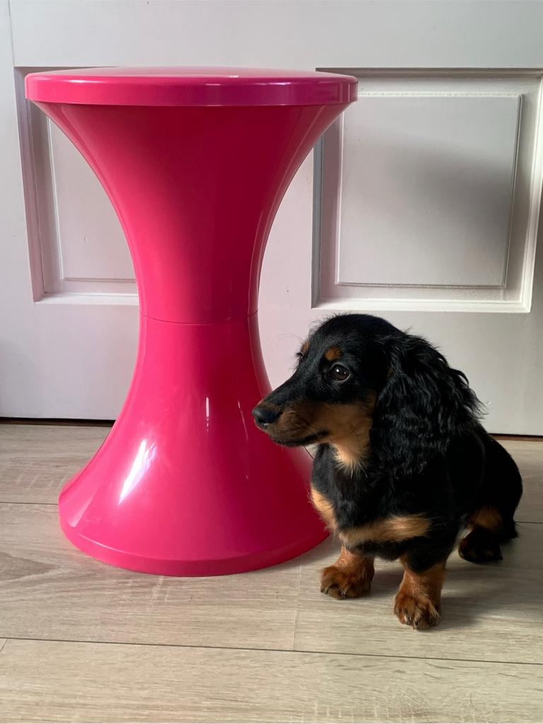 Tam Tam kruk bijzettafel roze Henry Massonet diabolo vintage, Kunststof, Gebruikt, ?, Tam Tam