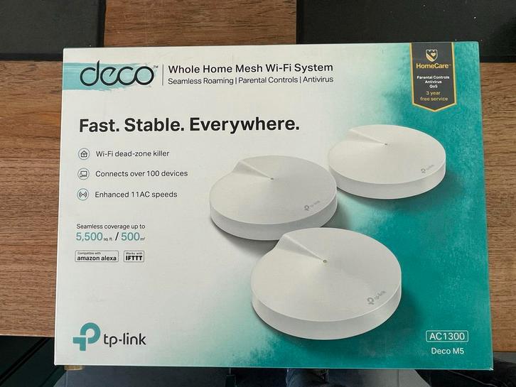 TP-Link Deco M5 AC1300 Whole Home Mesh Wi-Fi Systeem, Computers en Software, WiFi-versterkers, Ophalen of Verzenden, Nieuw