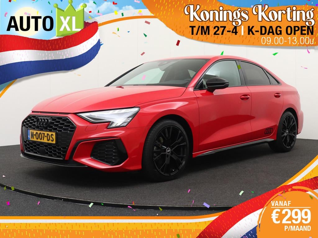 Audi A3 Limousine 35 TFSI 150 PK Aut. S-Line Adapt. Cruise C, Auto's, 4 cilinders, 150 pk, Leder en Stof, Bedrijf