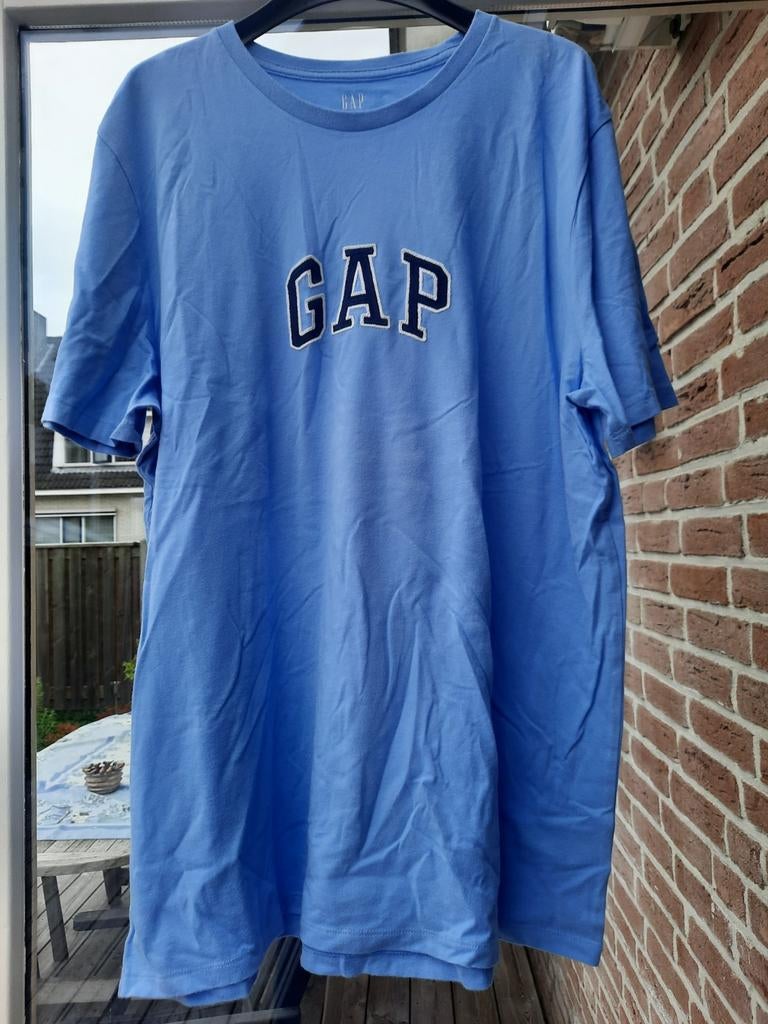 Nieuw GAP T-shirt lichtblauw met logo - Maat XL € 7,50, Blauw, Ophalen of Verzenden, Maat 56/58 (XL), Nieuw