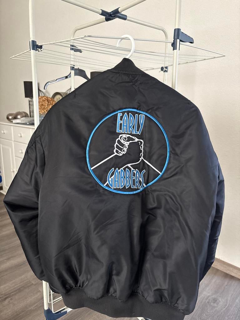 Early Gabbers Bomberjack - Zo goed als nieuw, Kleding | Heren, Jassen | Zomer, Maat 52/54 (L), Zwart, Ophalen of Verzenden, Zo goed als nieuw