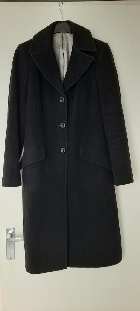 LAURA ASHLEY zwarte wollen winterjas maat 36 voor 25 euro, Ophalen of Verzenden