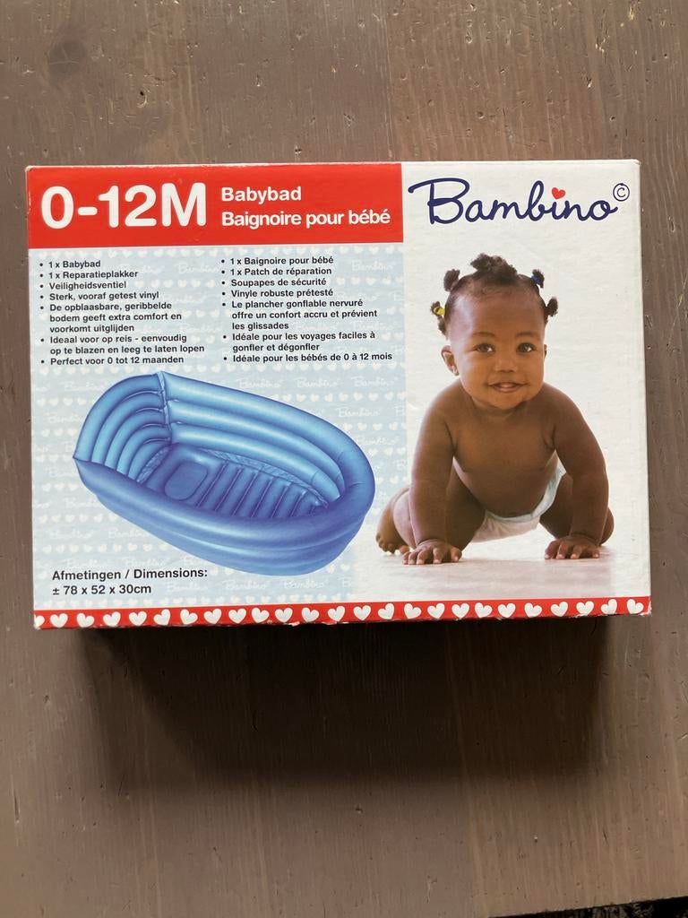 Bambino Opblaasbaar Babybadje 0-12M - Ideaal voor Reizen, Kinderen en Baby's, Badjes en Verzorging, Overige merken, Nieuw, Ophalen of Verzenden
