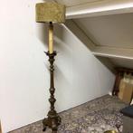 Antieke staande lamp met koperen voet, Antiek en Kunst, Ophalen of Verzenden