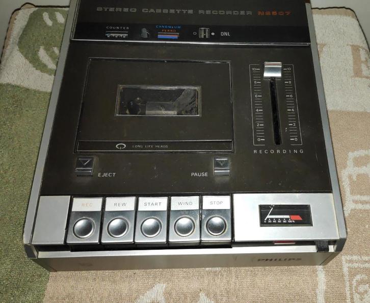 Philips Stereo Cassette recorder N2507, Audio, Tv en Foto, Cassettedecks, Enkel, Philips, Tape counter, Ophalen