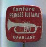 Fanfare Princes Juliana Baarland blik muziek speldje( L_208), Verzamelen, Speldjes, Pins en Buttons, Verzenden, Zo goed als nieuw