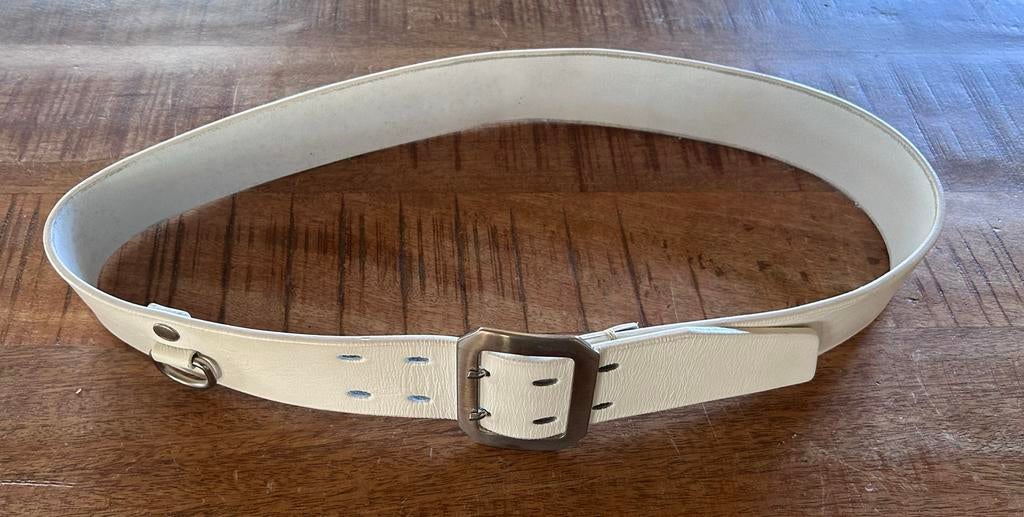 Atelier la Durance riem - witte lederen riem, Overige kleuren, Echt leder, Minder dan 95 cm, Ophalen of Verzenden