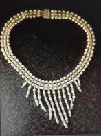 Parel ketting, met wit en groen en strass., Verzenden, Nieuw, Overige materialen
