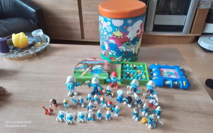 Smurfen Collectie,m. Surfen opberg ton (krukje), Verzamelen, Smurfen, Gebruikt, Poppetje, Figuurtje of Knuffel, Verschillende Smurfen