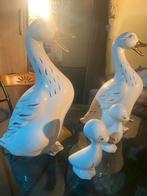 Keramiek Eenden Familie met Goud, Verzamelen, Beelden en Beeldjes, Ophalen, Gebruikt, Dier