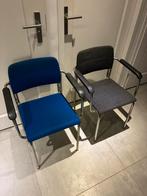 6 Steelcase Buisstoelen - Blauw & Grijs, Huis en Inrichting, Stoelen, Ophalen, Gebruikt, Overige kleuren, Metaal