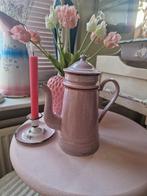 Roze emaille koffiepot met filter, Ophalen of Verzenden