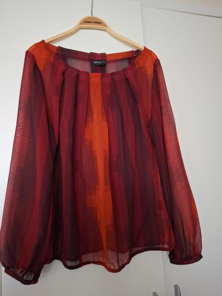 Expresso Blouse Lacey  Maat 44 - Rood/Oranje Tinten, Kleding | Dames, Blouses en Tunieken, Zo goed als nieuw, Maat 42/44 (L), Rood