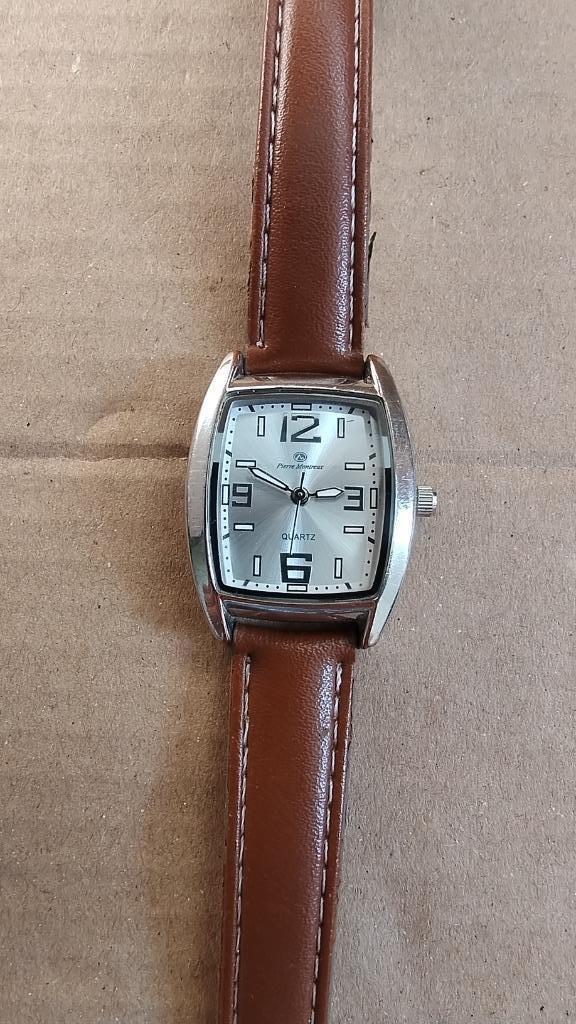 dames horloge Pierre Montreux type SR626SW bruin lerenbandje, Sieraden, Tassen en Uiterlijk, Horloges | Dames, Zo goed als nieuw