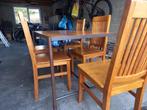 Tafel plus 6 stoelen, Huis en Inrichting, Ophalen, Gebruikt, 50 tot 100 cm, Vijf personen of meer