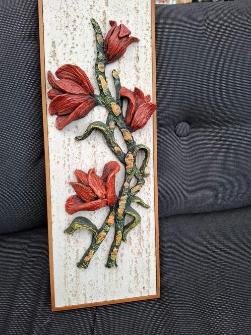 Vintage Bloemen Wanddecoratie, Huis en Inrichting, Woonaccessoires | Wanddecoraties, Gebruikt, Ophalen