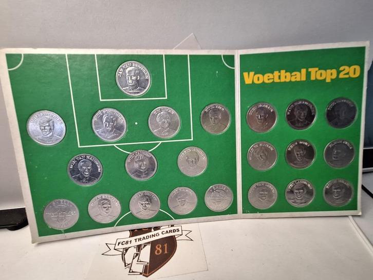 Voetbal Top 20 munten set (compleet) 1970, Verzamelen, Sportartikelen en Voetbal, Gebruikt, Overige typen, Overige binnenlandse clubs