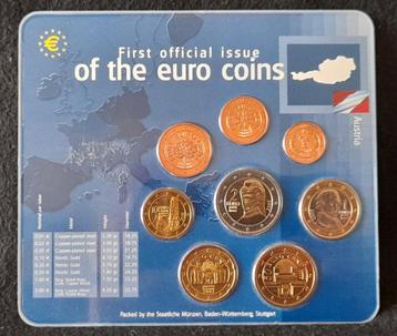 Oostenrijk euro koersmuntenset 2002 beschikbaar voor biedingen