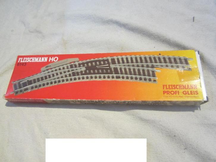 fleischmann profi rails bochtwissels L+R 6143, Hobby en Vrije tijd, Modeltreinen | H0, Gebruikt, Rails, Gelijkstroom, Fleischmann