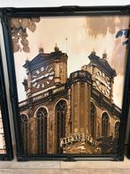 Sepia foto grote kerk Dordrecht, Ophalen, 125 cm of meer, Zo goed als nieuw, Schilderij
