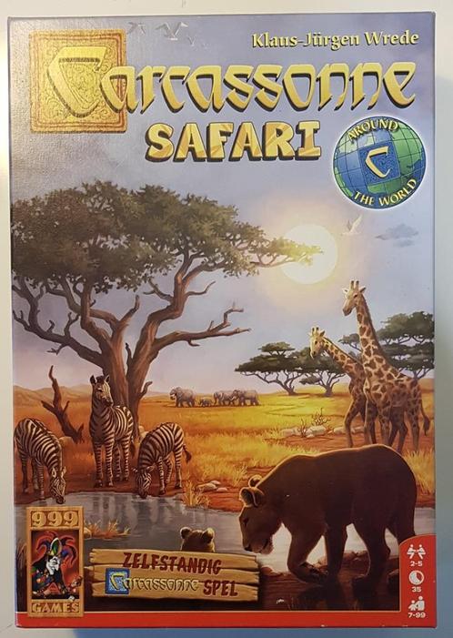 Carcassonne Safari, Hobby en Vrije tijd, Gezelschapsspellen | Bordspellen, Zo goed als nieuw, Een of twee spelers, Drie of vier spelers