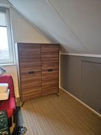 Walnoten/Antraciet Design Kast, Met deur(en), 100 tot 150 cm, Ophalen of Verzenden, Zo goed als nieuw