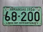 Kentekenplaat 1956 Arkansas USA Nummerplaat Nummerbord, Verzamelen, Automerken, Motoren en Formule 1, Ophalen of Verzenden, Gebruikt