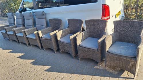 8 Mooie tuinstoelen van PR Design met "Hartman" Kussens., Tuin en Terras, Tuinsets en Loungesets, Gebruikt, Tuinset, Kunststof