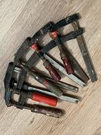 Set van 5 oude lijmklemmen 50x150, Ophalen of Verzenden, Gebruikt