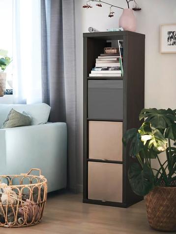 ZGAN Ikea KALLAX kast - 4 vakken ZWART beschikbaar voor biedingen