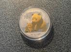 Gewilde zilveren Panda 10 Yuan met verguld 24k goud, Ophalen of Verzenden, Goud