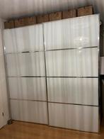 Grote Hoogglans Witte Schuifdeurkast, Huis en Inrichting, Kasten | Kledingkasten, Ophalen, Met plank(en), Kunststof, 200 cm of meer