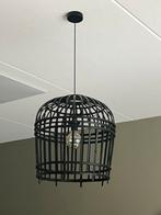 Stijlvolle bamboe hanglamp – zwart, 40 x 50 cm, Huis en Inrichting, Lampen | Hanglampen, Ophalen, Zo goed als nieuw, Minder dan 50 cm