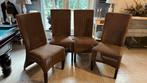 4 prachtige originele Loom stoelen., Huis en Inrichting, Stoelen, Ophalen, Zo goed als nieuw, Bruin