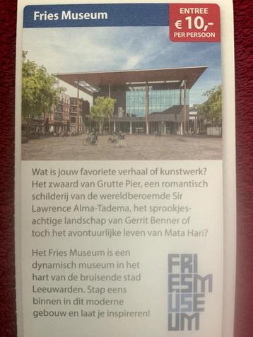 Fries Museum Leeuwarden Voordeelbon beschikbaar voor biedingen